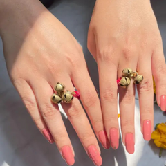 Brass Ghungroo Kadi Finger Rings Pair