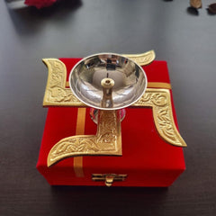 Swastik Diya with Velvet Gift Box