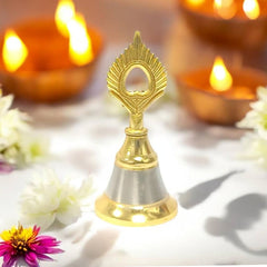 Metalcraft Gold Brass Pooja Bells