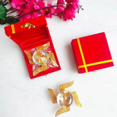 Swastik Diya with Velvet Gift Box