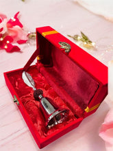 Silver Rudraksh Feather Puja Bell Set With Box