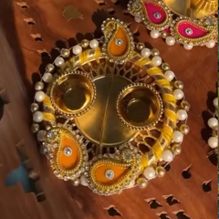 Metal Tilak Plate with Stink 4x4 Inches