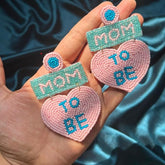Mom To Be Handmade Beaded Earring