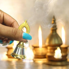 Metalcraft Gold Brass Pooja Bells