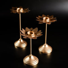 Metal Lotus Tealight/T-Light Candle Holder – Set of 3pc
