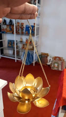 Lotus Metal Hanging Tealight Holders