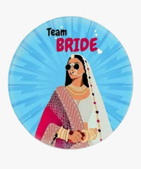 Blue Team Bride Weeding Brooch