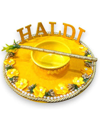 Haldi Plate Bowl And Stick