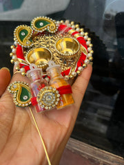 Metal Tilak Plate with Stink 4x4 Inches