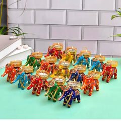 Decorative Fabric Elephant Tealight Candle Holders