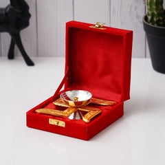 Swastik Diya with Velvet Gift Box