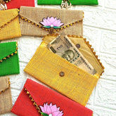Jute Envelope with Lotus