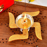 Swastik Diya with Velvet Gift Box