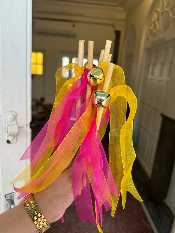 Handcrafted Wedding Ghungru Bell Stick (30 mm Ghungru)
