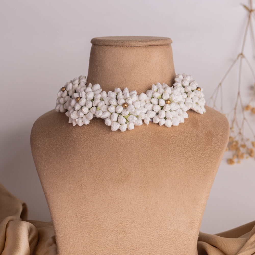 Mogra Flower Necklace Set