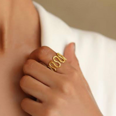 Zig Zag Brass Ring