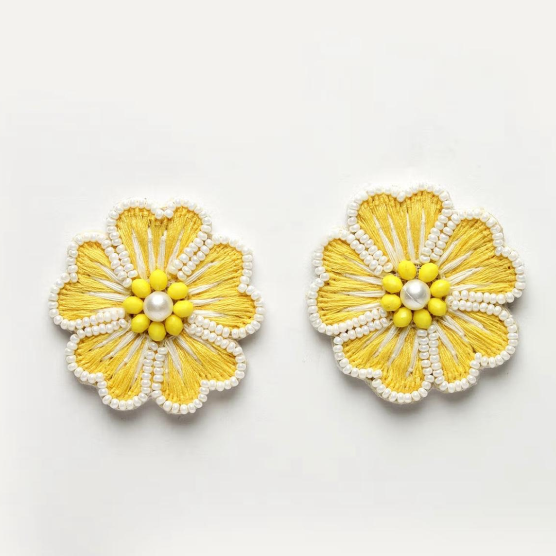 Yellow Florel Necklace Set