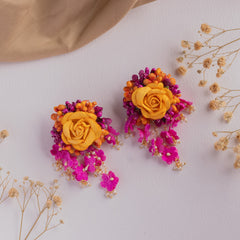 Rose Flower Necklace Set