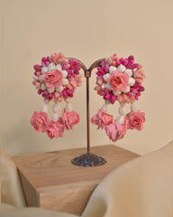 Dashing Pink And Orang Necklace Set