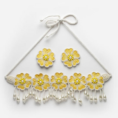 Yellow Florel Necklace Set