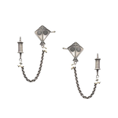 # Kai Po Che Silver Ethnic Boho Style Ear Cuffs