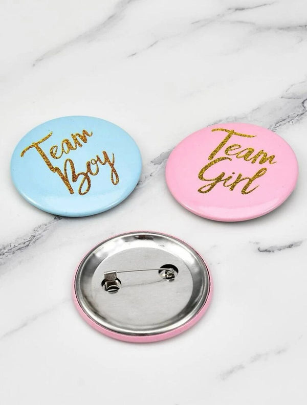 Team Boy & Team Girl Baby Shower Brooch