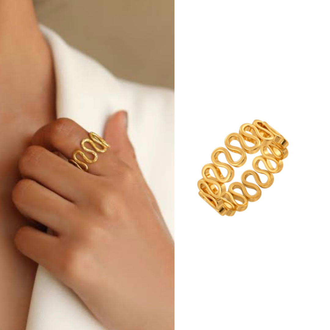 Zig Zag Brass Ring