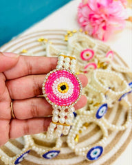 Evil Eye White Pearl Bracelet