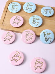 Team Boy & Team Girl Baby Shower Brooch