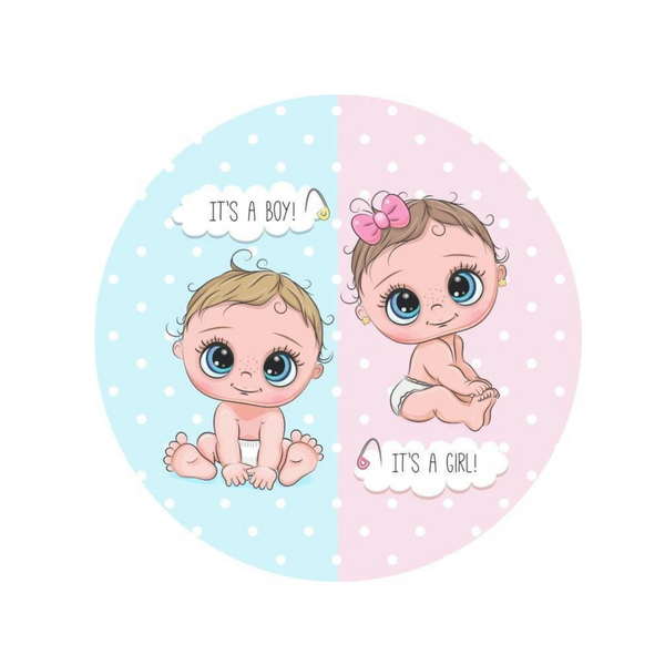 Its a Boy & Its a Girl Baby Shower Brooch