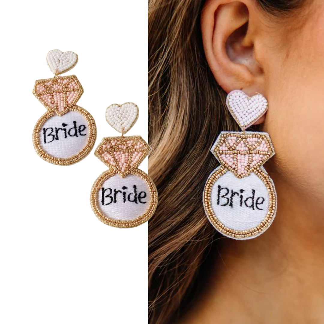 Bride Handmade Beaded Earring