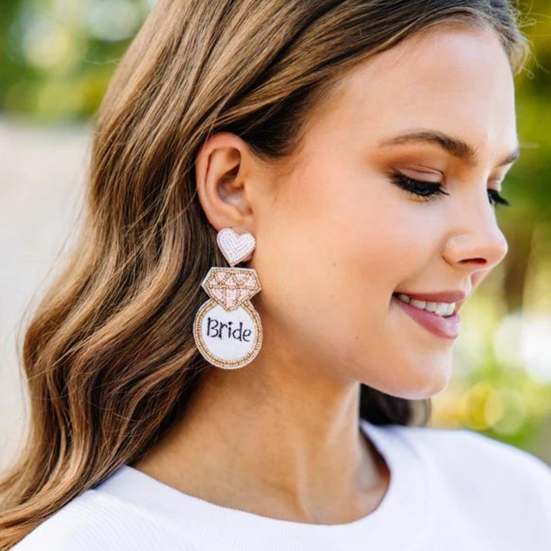 Bride Handmade Beaded Earring