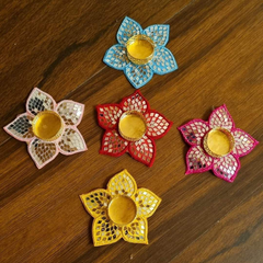 Crystal Flower Candle Holder