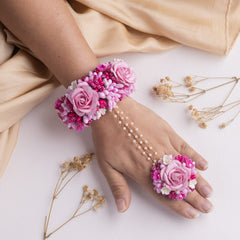 Pink Rose Necklace Set