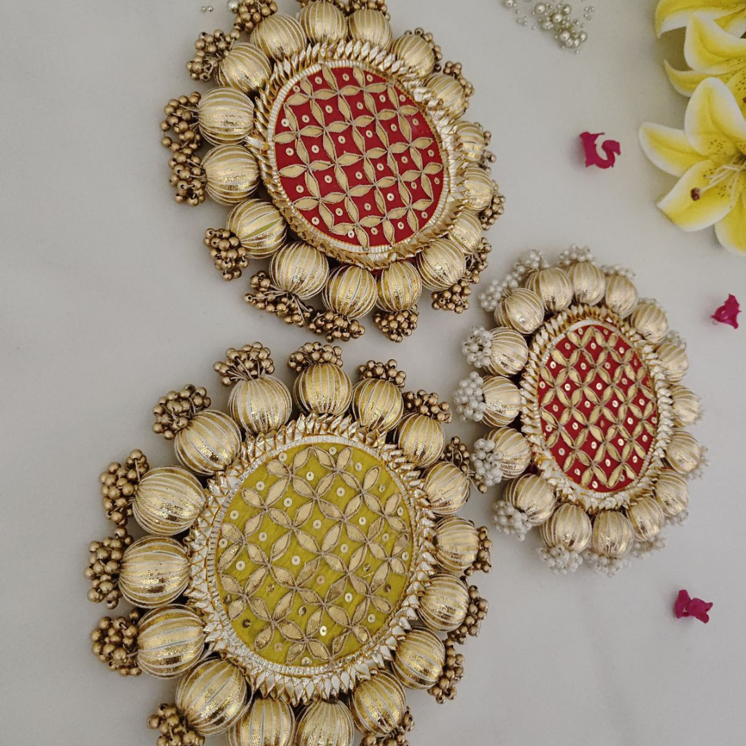 Gotapatti Plate Size 6x6 Inches