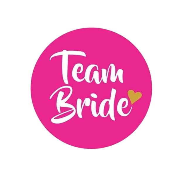 Team Bride Dark Pink Weeding Brooch