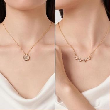 4-in-1 Magnetic Rose Gold Heart Chain