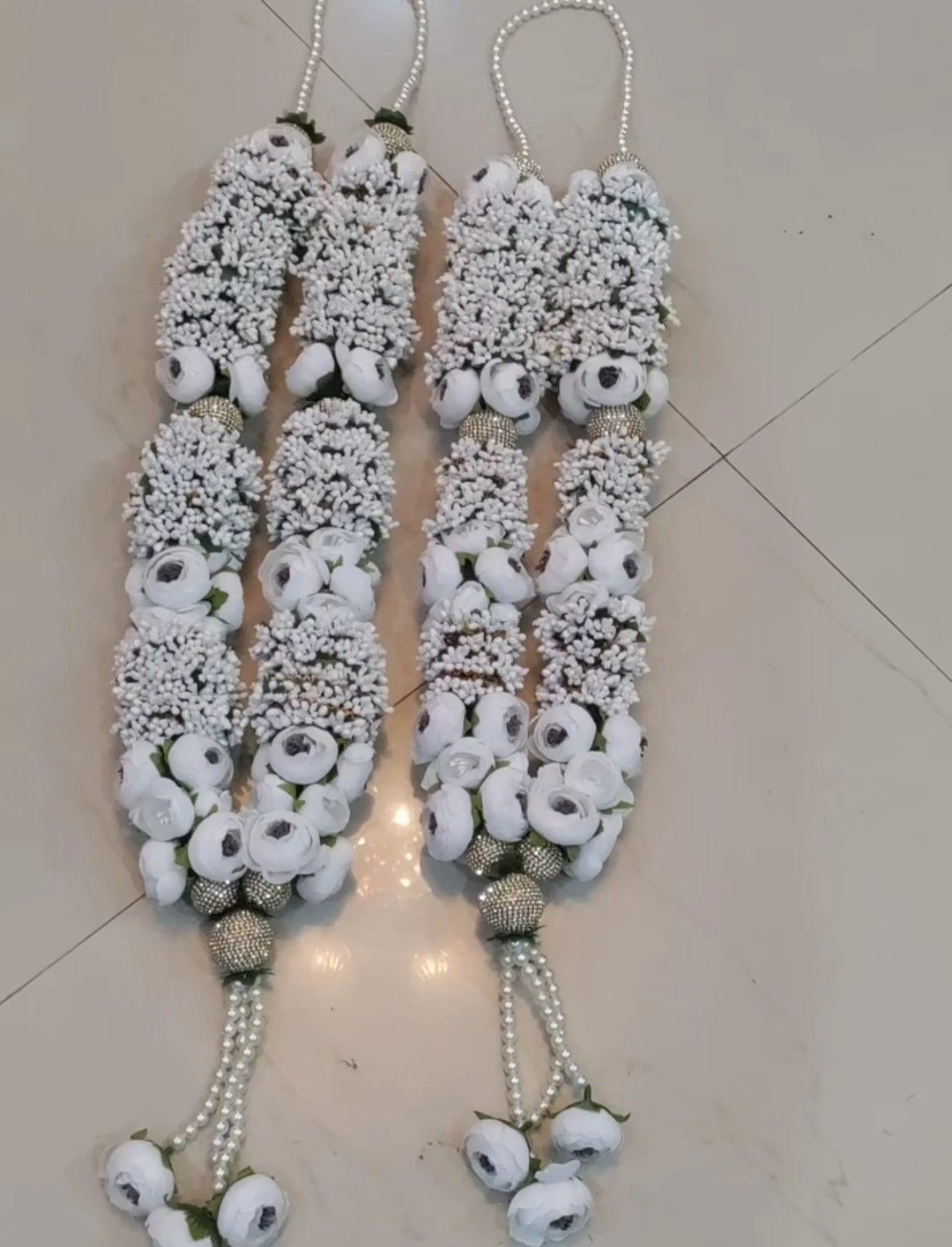 Wedding Varmala Artificial Flower White