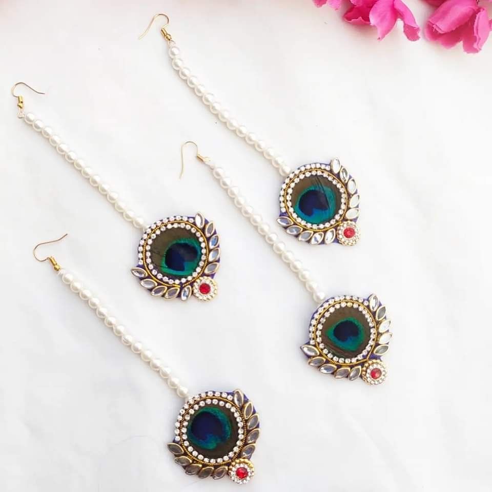 Peacock Feather Maangtika