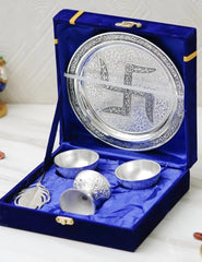 German Silver Pooja Thali Set