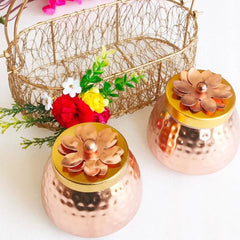 Metal Basket With Two Bowl Set