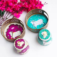 Metal Basket With One Bowl Set