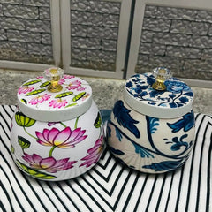 Pichwai Painting Jar 4/4 inches