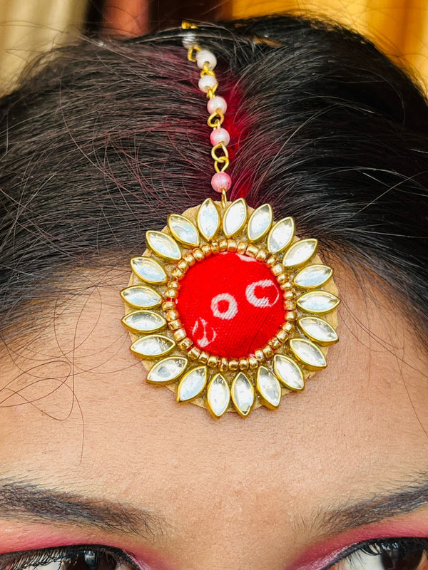 Bandhani Maangtika Mix Colour