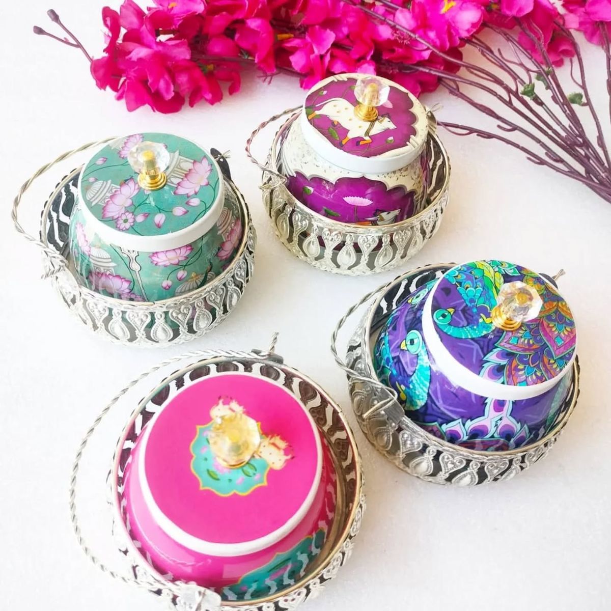 Metal Basket With One Bowl Set