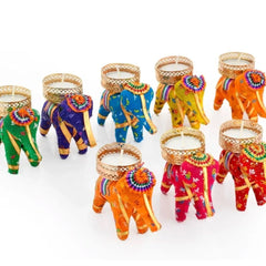 Decorative Fabric Elephant Tealight Candle Holders