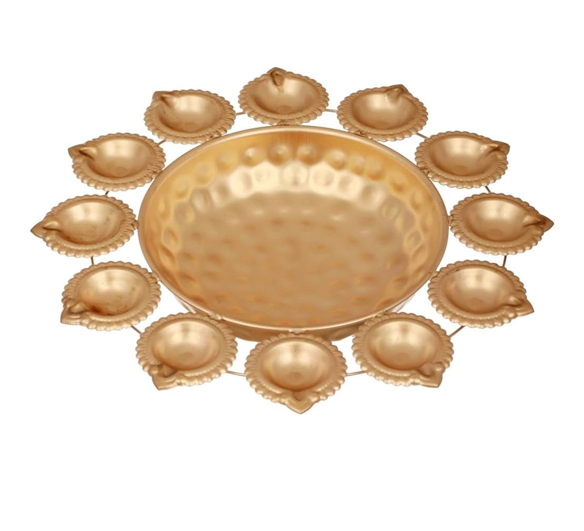 Urli Metal Diya set of 1 pc 8 inches