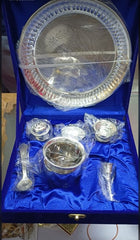 Premium Silver Pooja Thali Set with Accessories