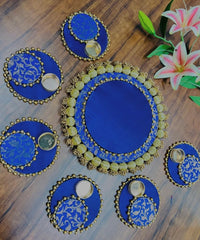 Traditional 7-Piece Rangoli Mat Set – Reusable Floor Decoration for Festivals & Events